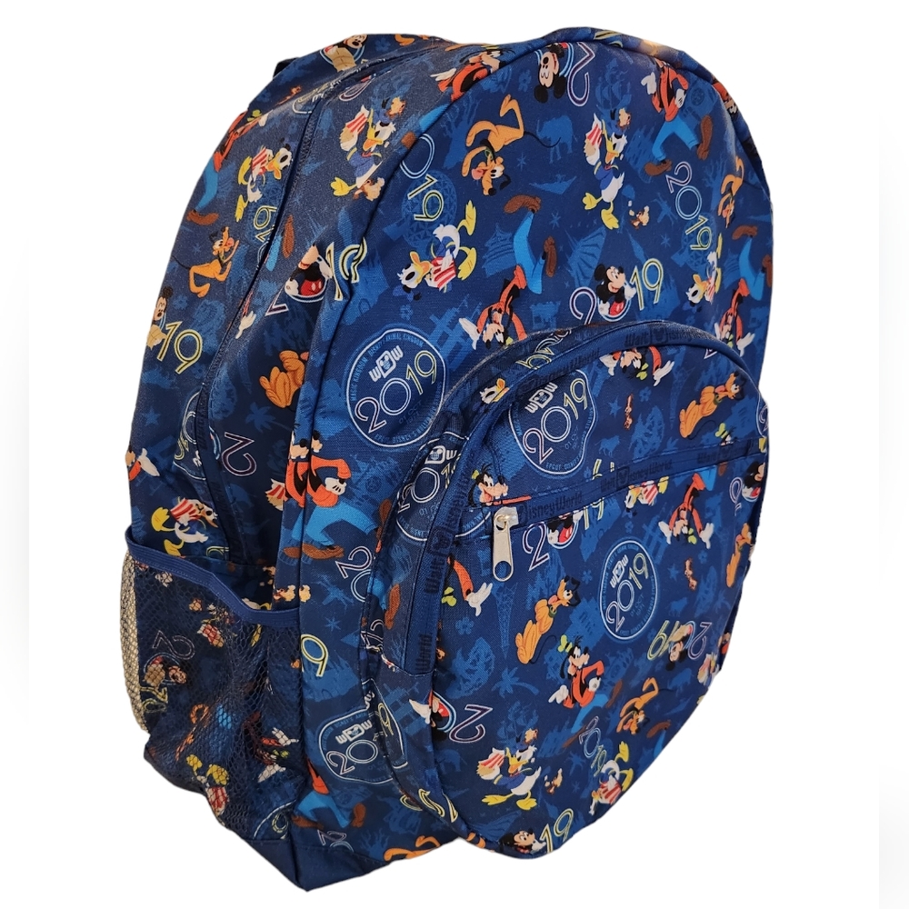 New 2019 Walt Disney World Parks Mickey & The Gang Blue Backpack - Picture 1 of 7